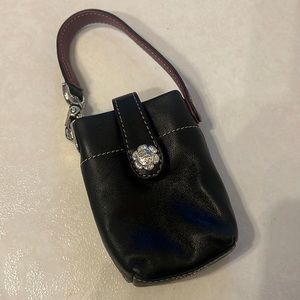 Brighton black leather accessory pouch